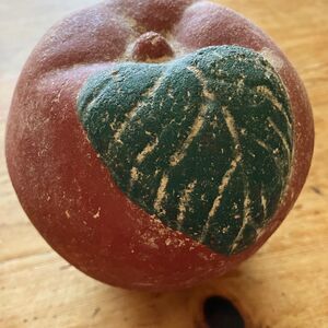 Large CLAY Fruit APPLE Mediterranean Style 5 1/2” Fruit Display Kitchen